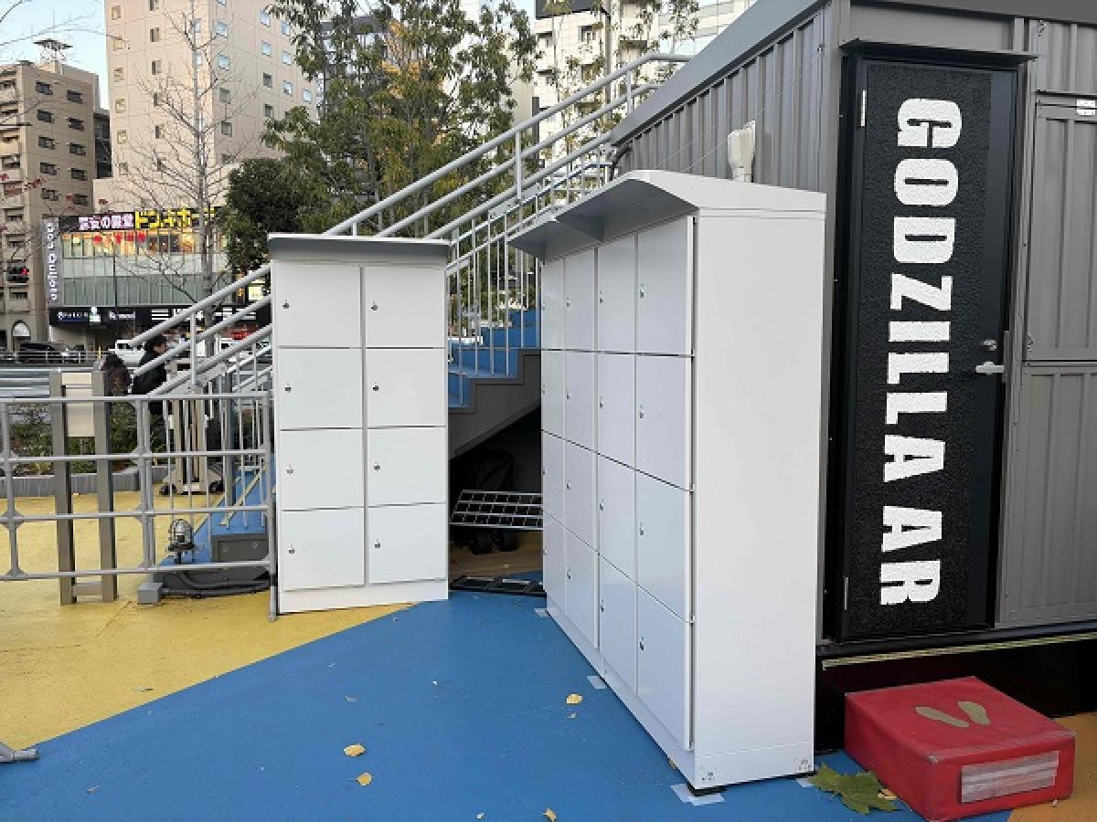 【屋外用ロッカー納入事例】イベント用お客様用手荷物預かりロッカー